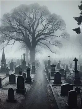 На кладбище кто-то плачет